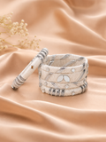 Handmade Ivory Thread Bangle Set