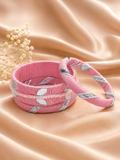Handmade Pink Thread Bangle Set