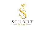Stuart Stones logo with a gold 'S' and diamond symbol on a white background