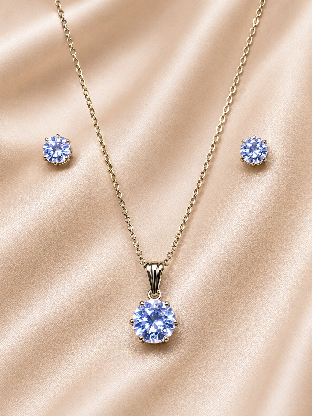 Lavender Crystal Jewelry Set
