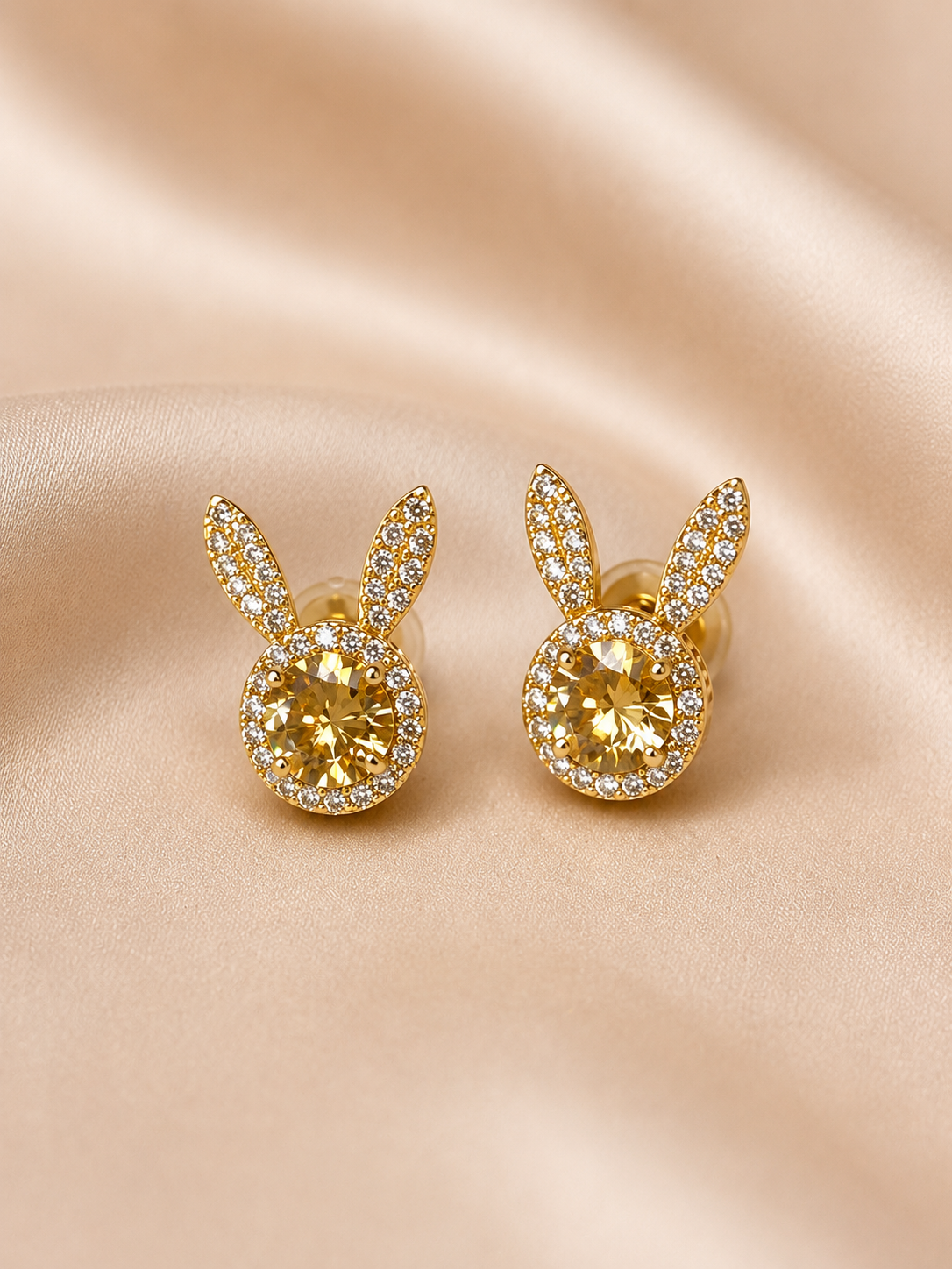 Bunny Crystal Stud Earrings