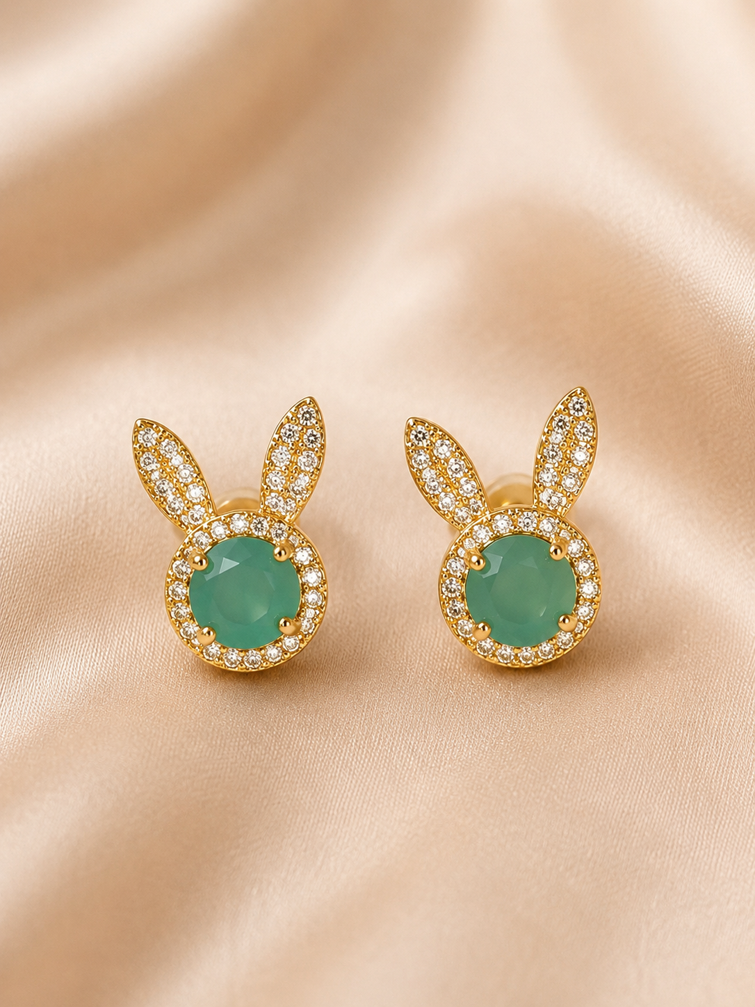 Bunny Crystal Stud Earrings