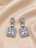 Radiant Square Crystal Earrings